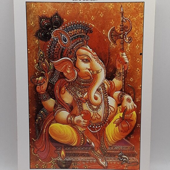 One Free With Tapestry OR Book Ganesh Hindu Satya Card Postcard Photo Frame Art - Picture 2 of 4